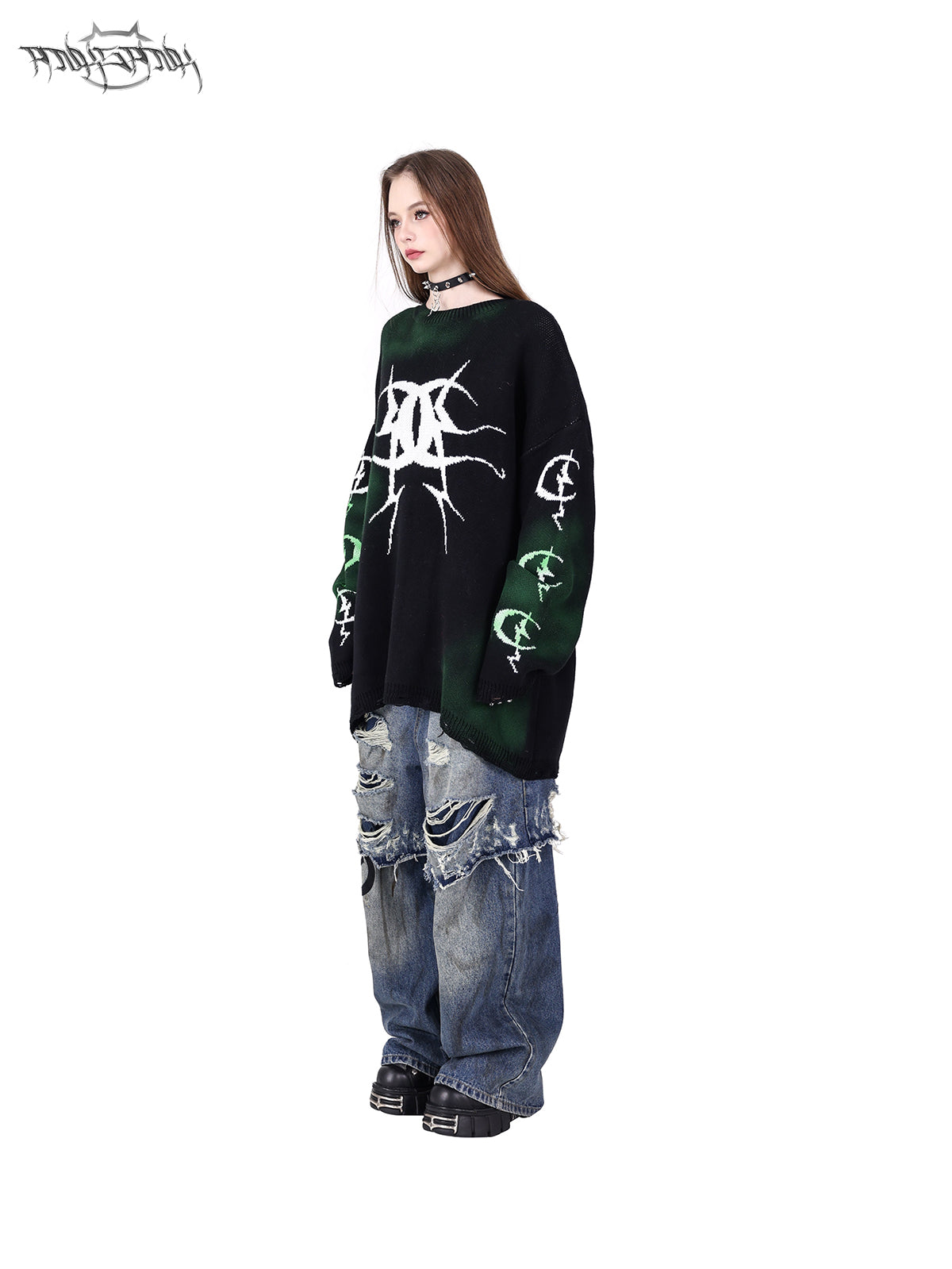 Moon Graffiti OverSize Street Sweater