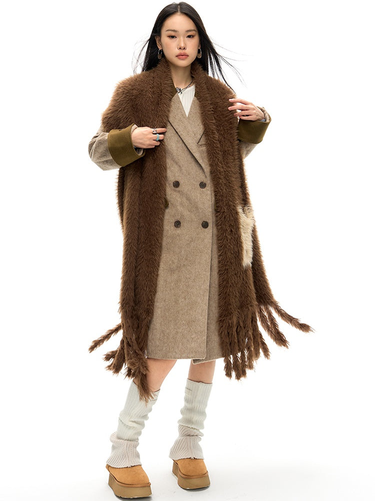 Retro Spliced Long Chester Coat – ARCANA ARCHIVE