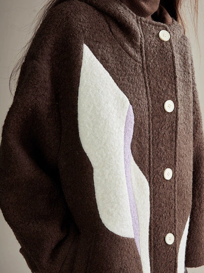 Calla Lily Stitched Hooded Coat