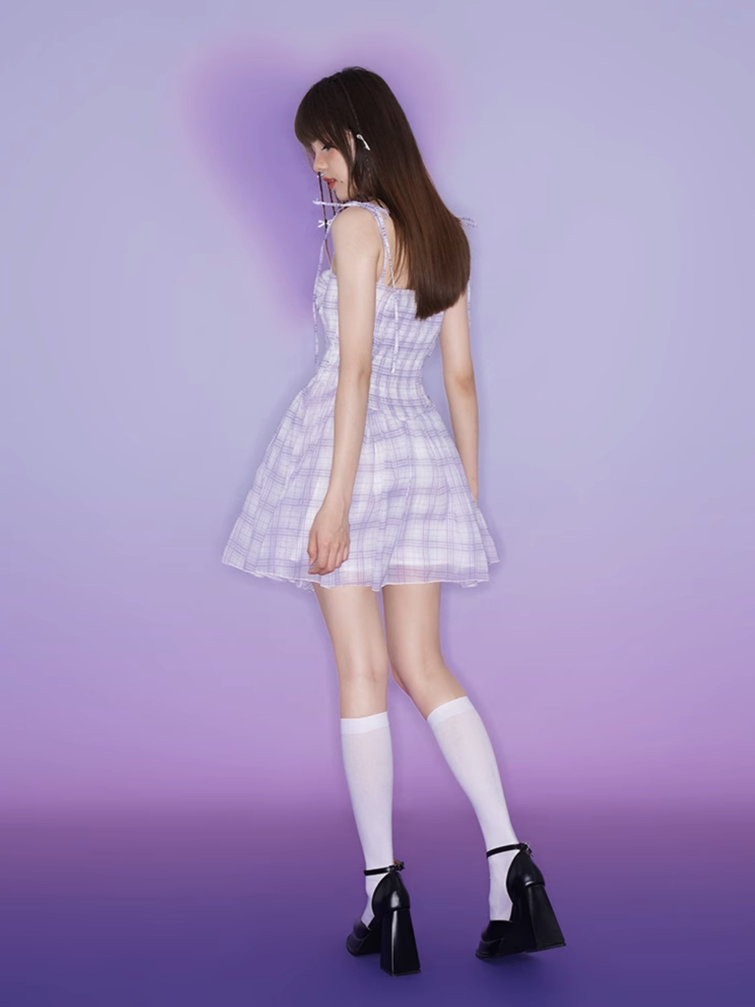 Grid Sling Dress