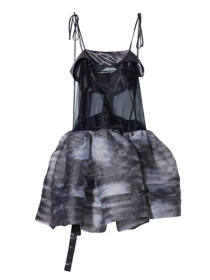 Mesh Stitching Tutu Slip Dress