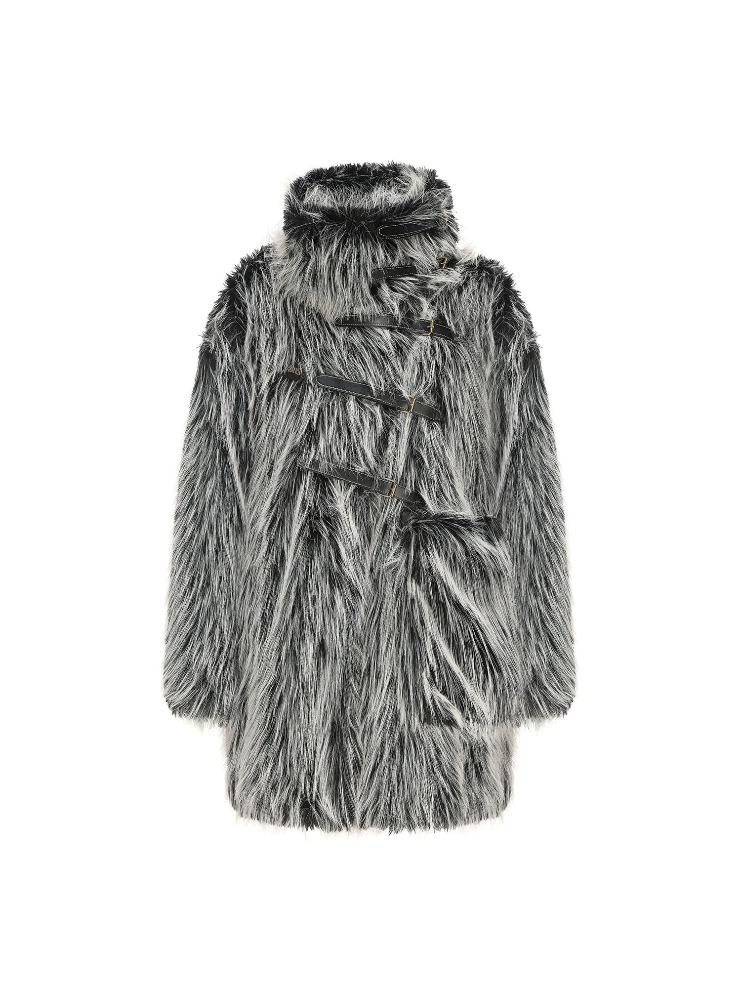 Back Embroidery Fur Coat