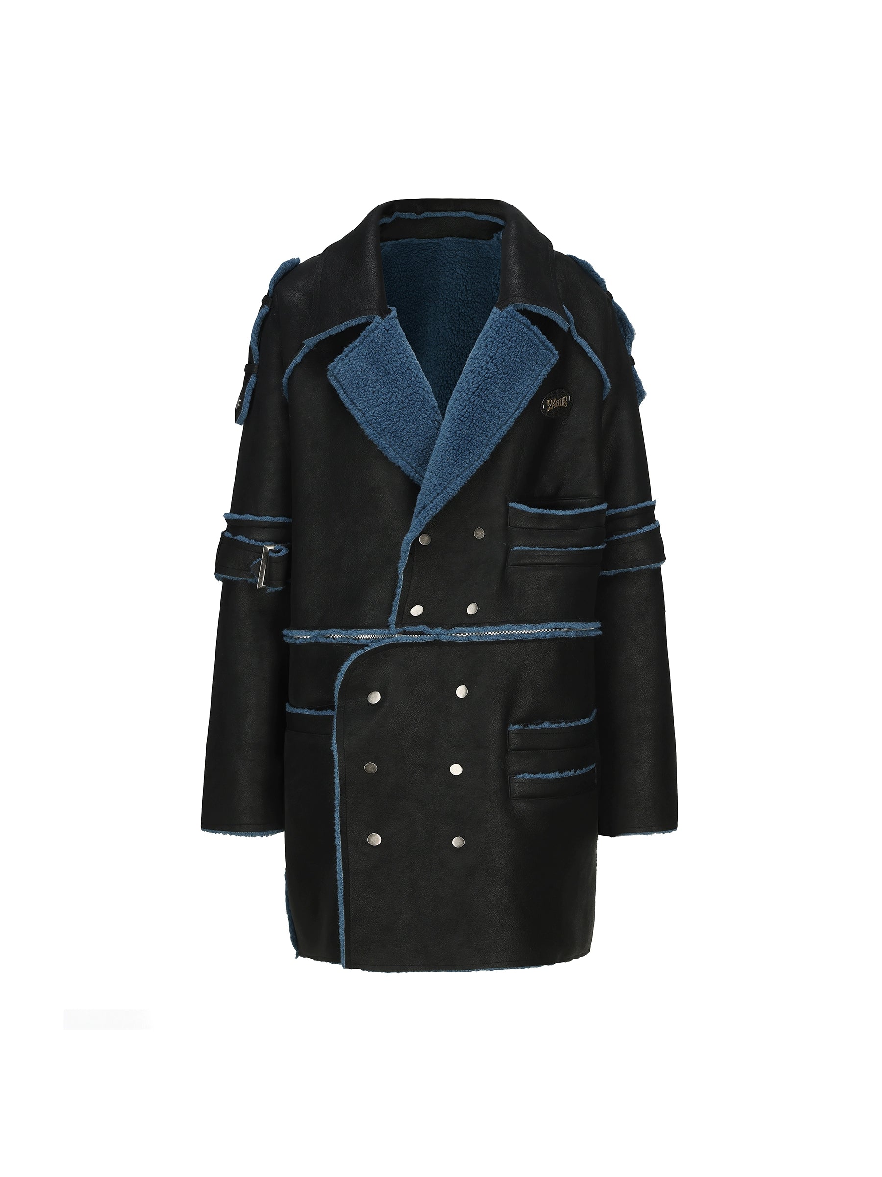 Fausse manteau amovible de fourrure d&