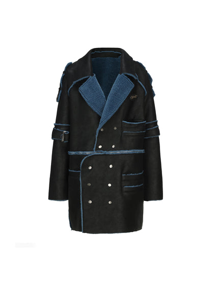 Fausse manteau amovible de fourrure d&