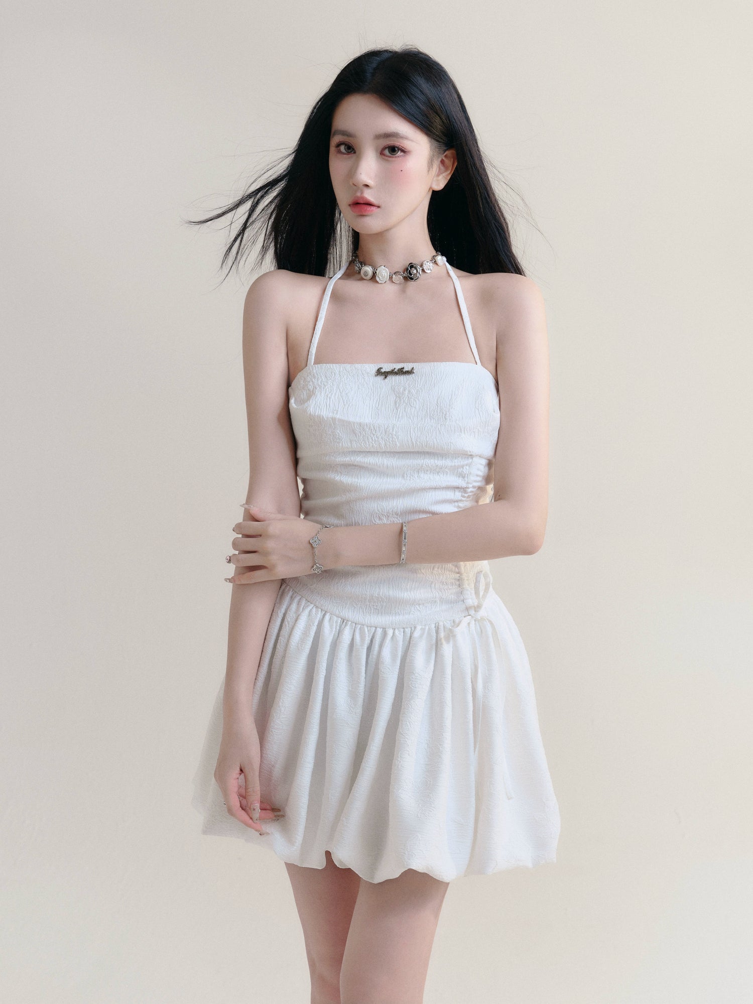 Halter Neck Strap Ballet Style Bud Dress