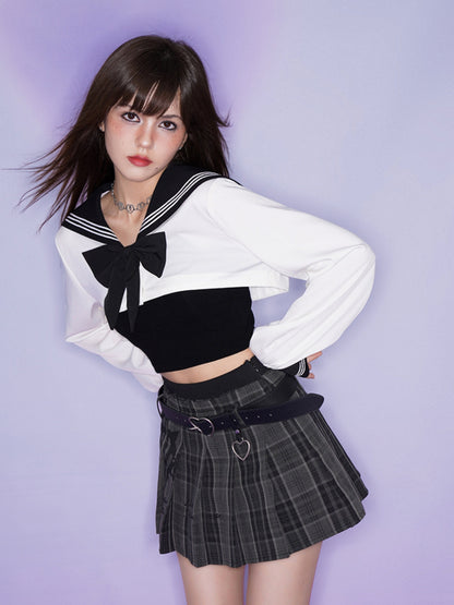 Ultra-short JK Sailor Collar Shirt