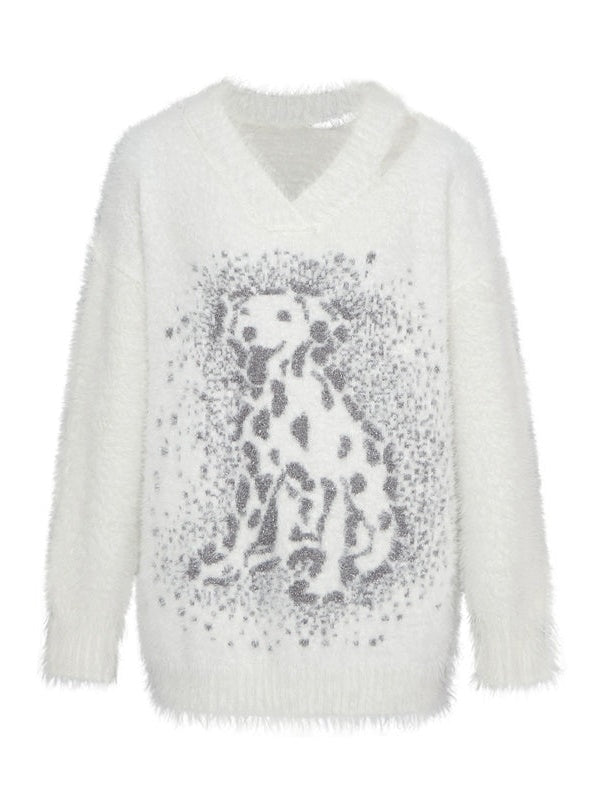 Chiot jacquard pull lâche