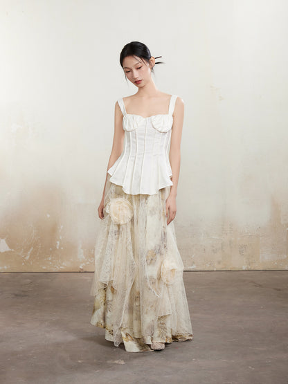 Lace Flower Fairy Long Skirt