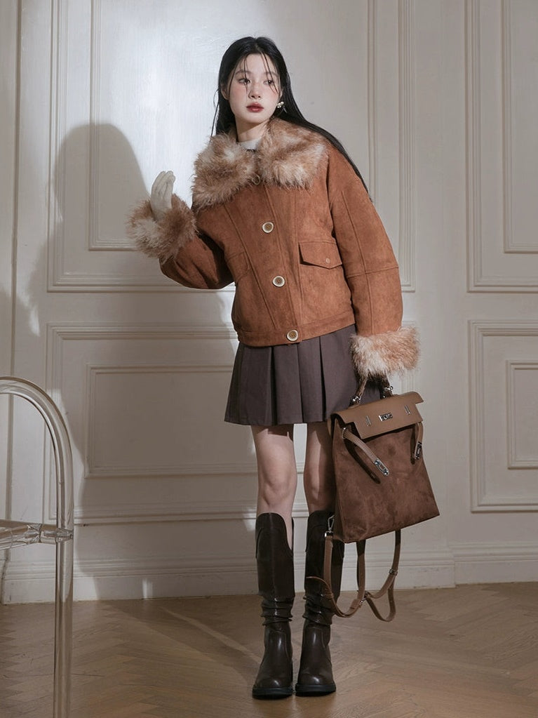 Fur Collar Short Down Jacket