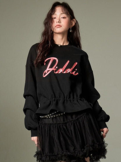 Ribbon Embroidered Pullover