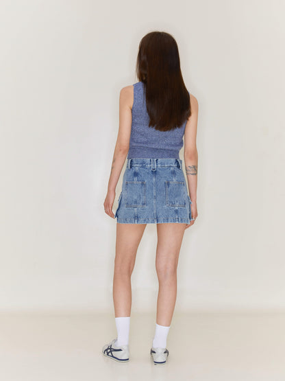 Retro Denim A-LINE SKIRT