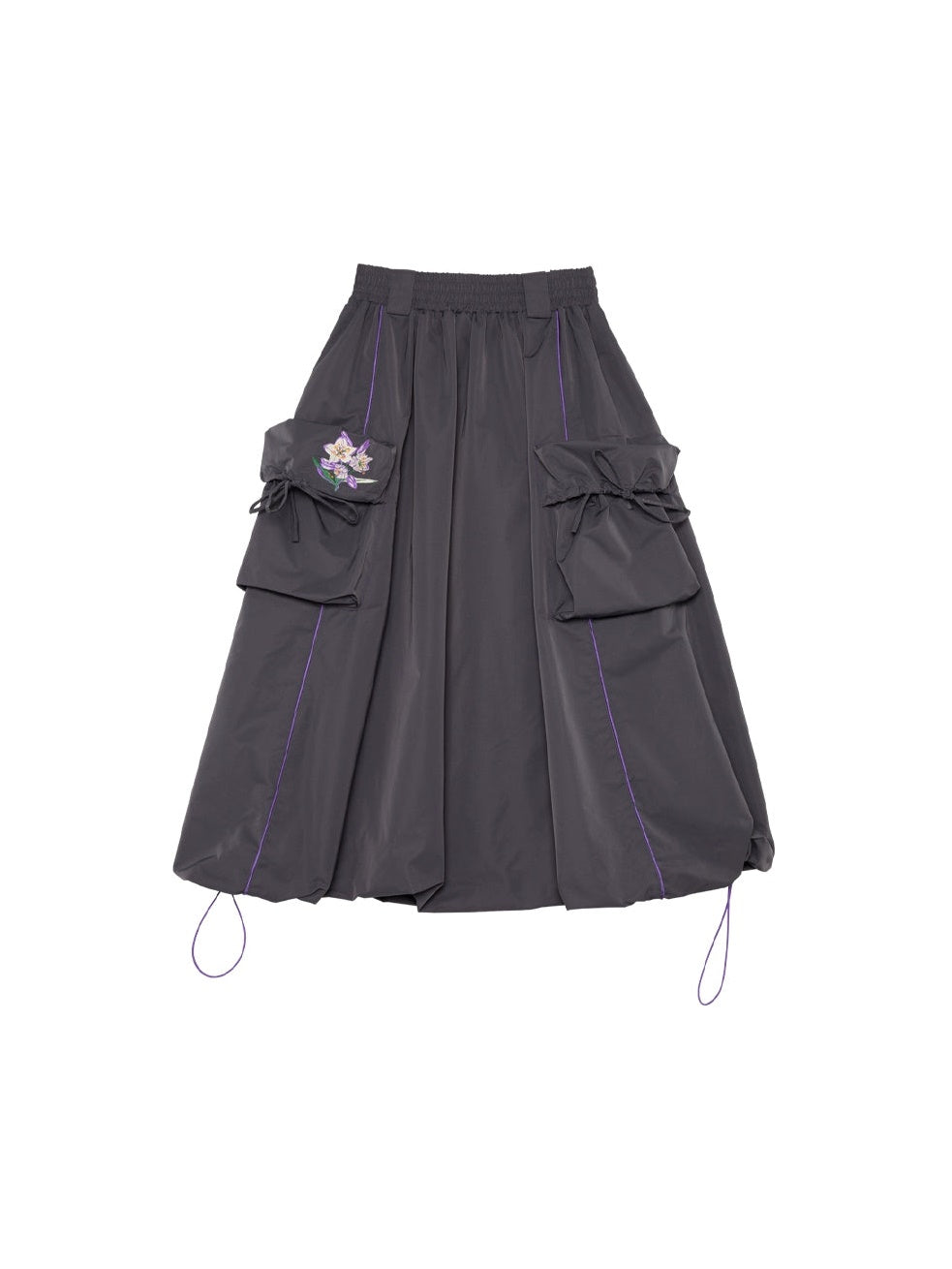 Cherry Blossom Embroidery Three-dimensional Pocket Bud Skirt