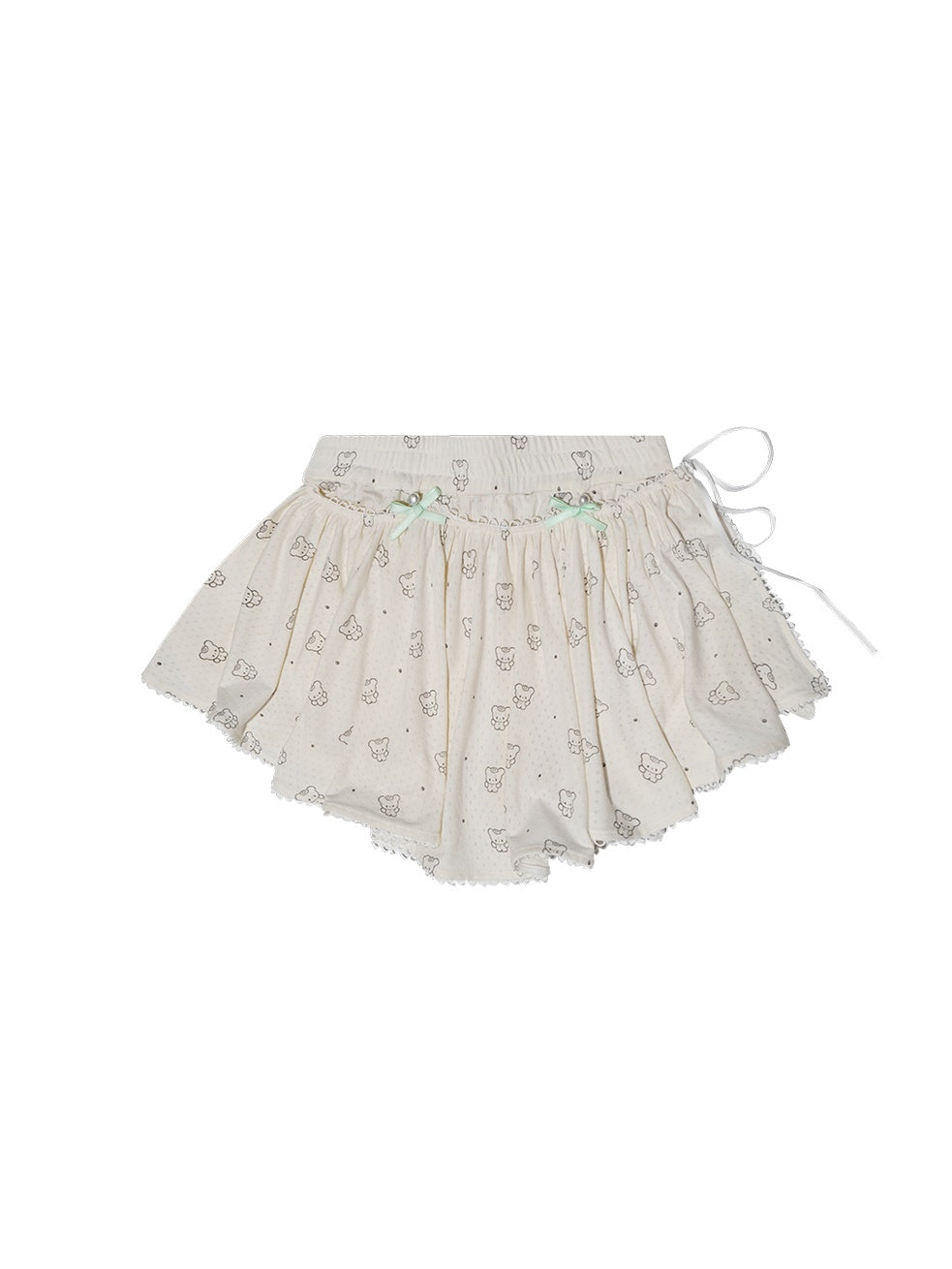 Gather Apron Short Skirt With Safety Pants