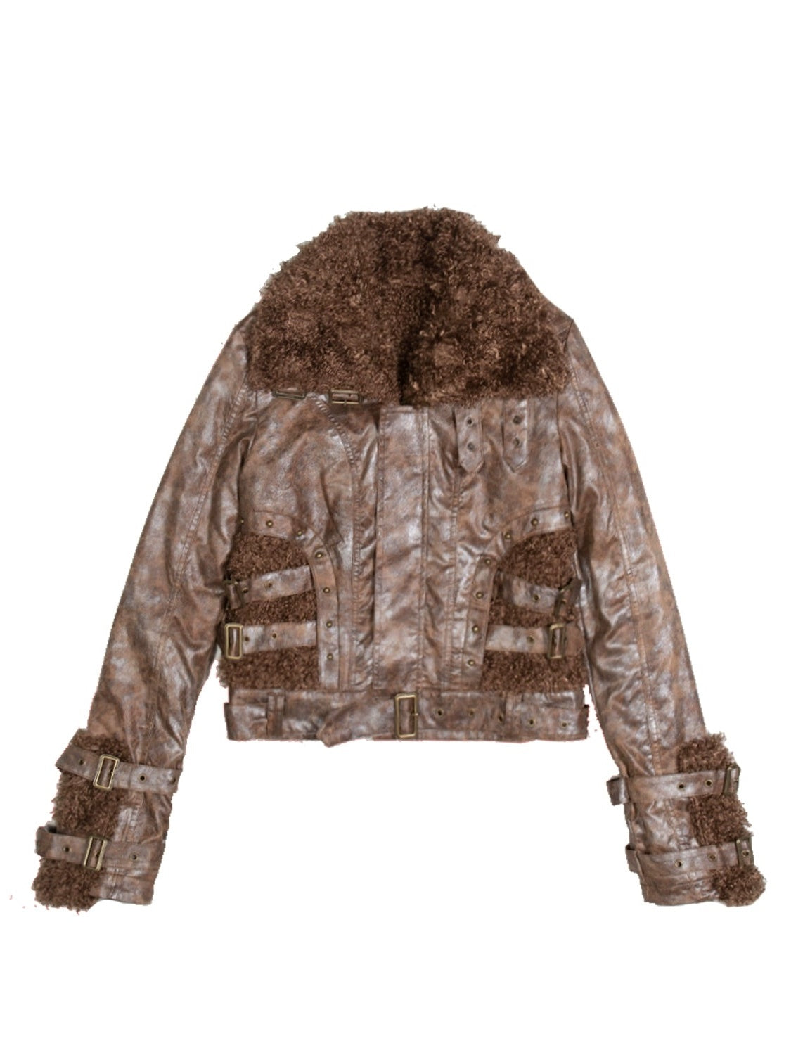 Eco-Friendly Fur Strap Jacket