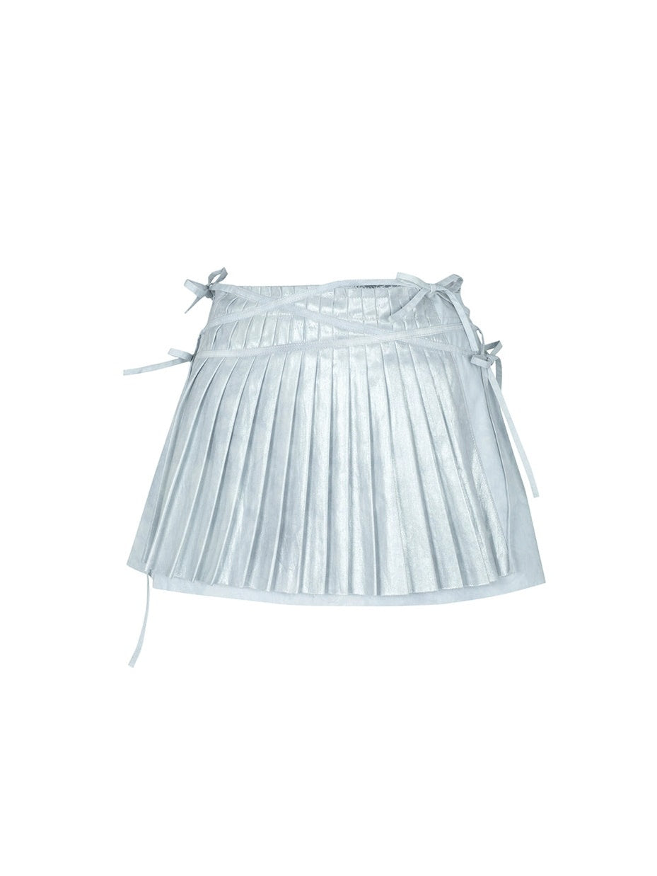 Asymmetrical Niche Design Pleated Skirt