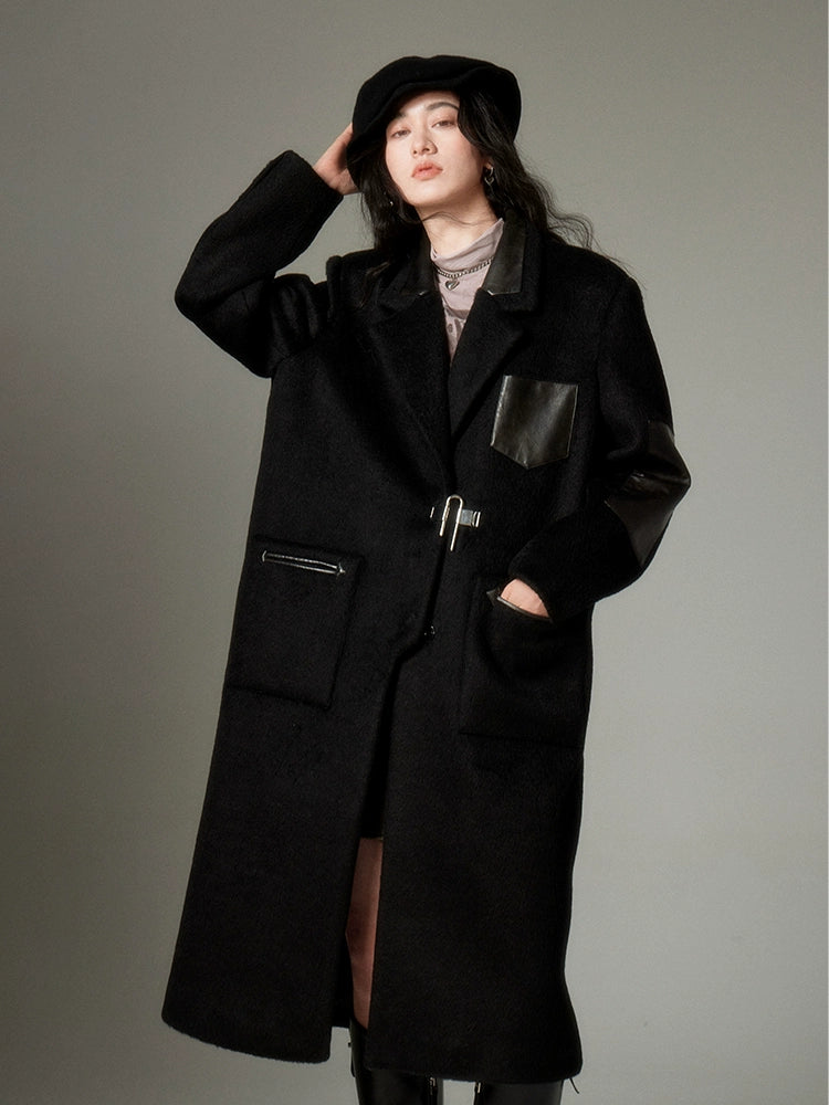 Leather Stitch Chester Coat