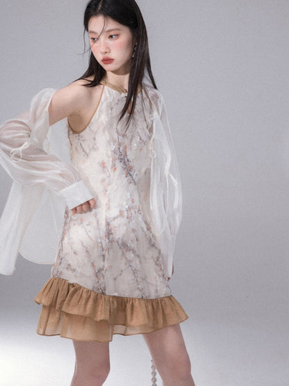 Manches à manches fullle nouvelle robe chinoise