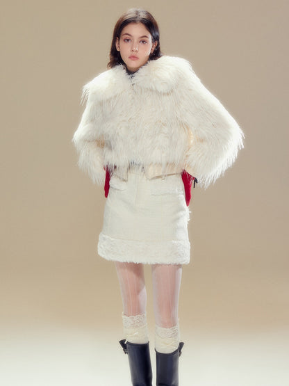 Reversible Lapel Curly Eco Friendly Fur Jacket