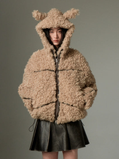 Rabbit Ears Eco-friendly Fur Jacket