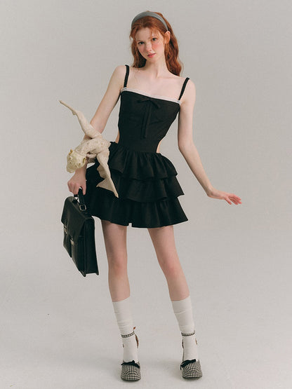 Hollow Suspender Cake Dress