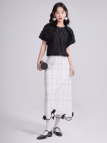 Tulip Lace Small Fragrance Dot Top &amp; Skirt