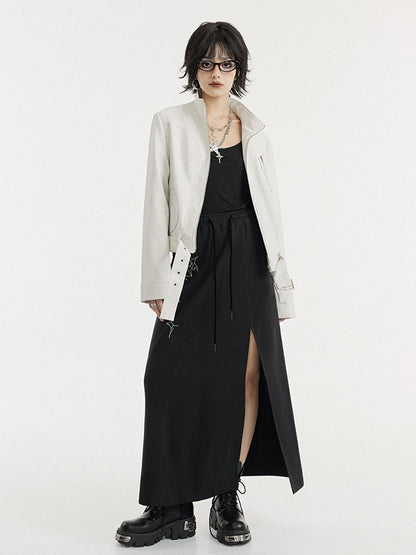 A-line Slit Long Skirt