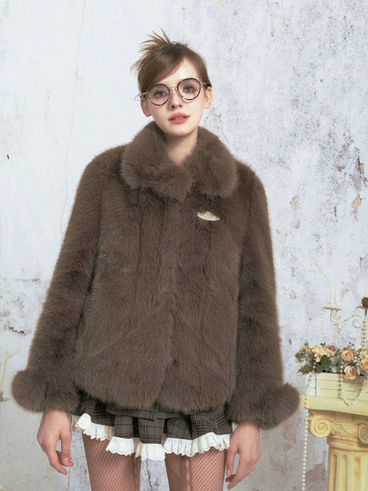 Niche Design Imitation Fur Coat