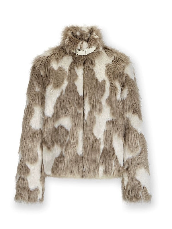 Eco Friendly Marble Fur Coat