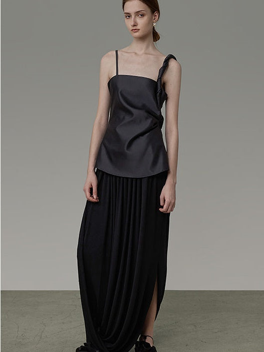 Drape Pleated Skirt