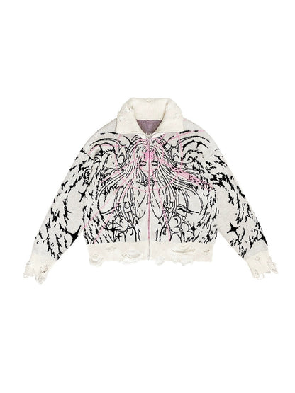 Magic Angel Knitted ZIP-UP Jacket