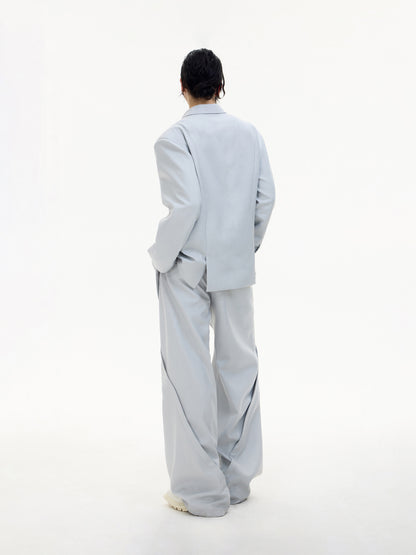 Hollow Flared Silhouette Wide-leg Pants &amp; Hollow Design Jacket