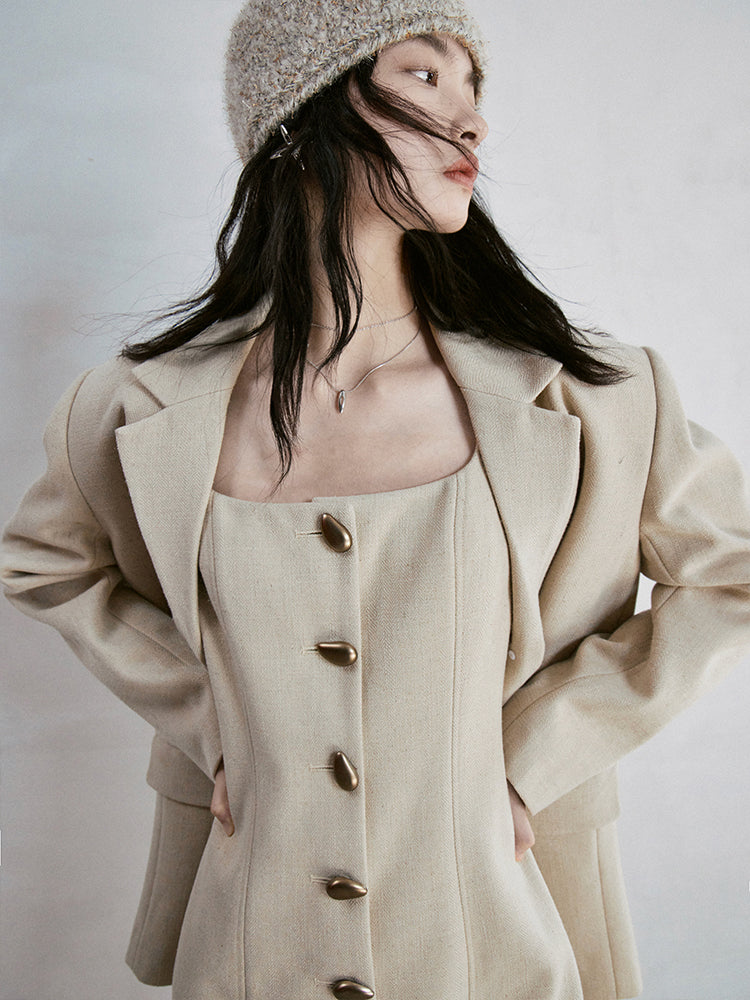 Wide Shoulder Oversized Jacket