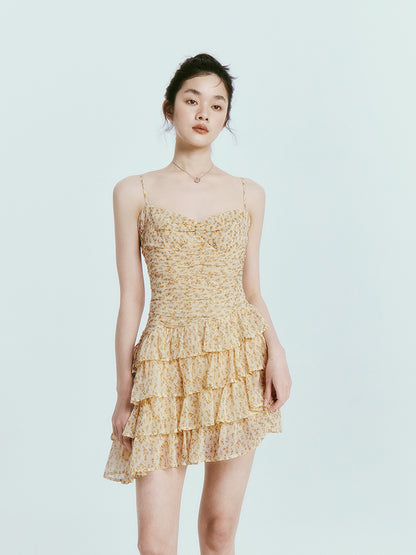 Daisy Flower Cake Slip Dress