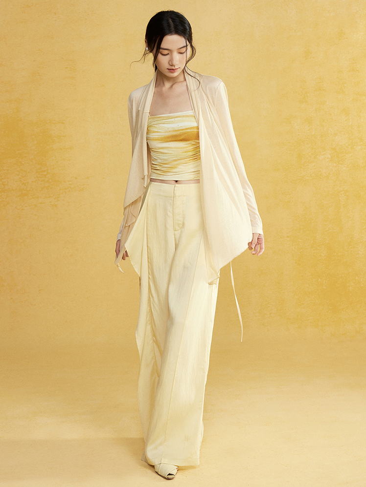 Light Knitted Drape Gown Cardigan