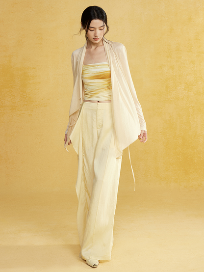 Light Knitted Drape Gown Cardigan