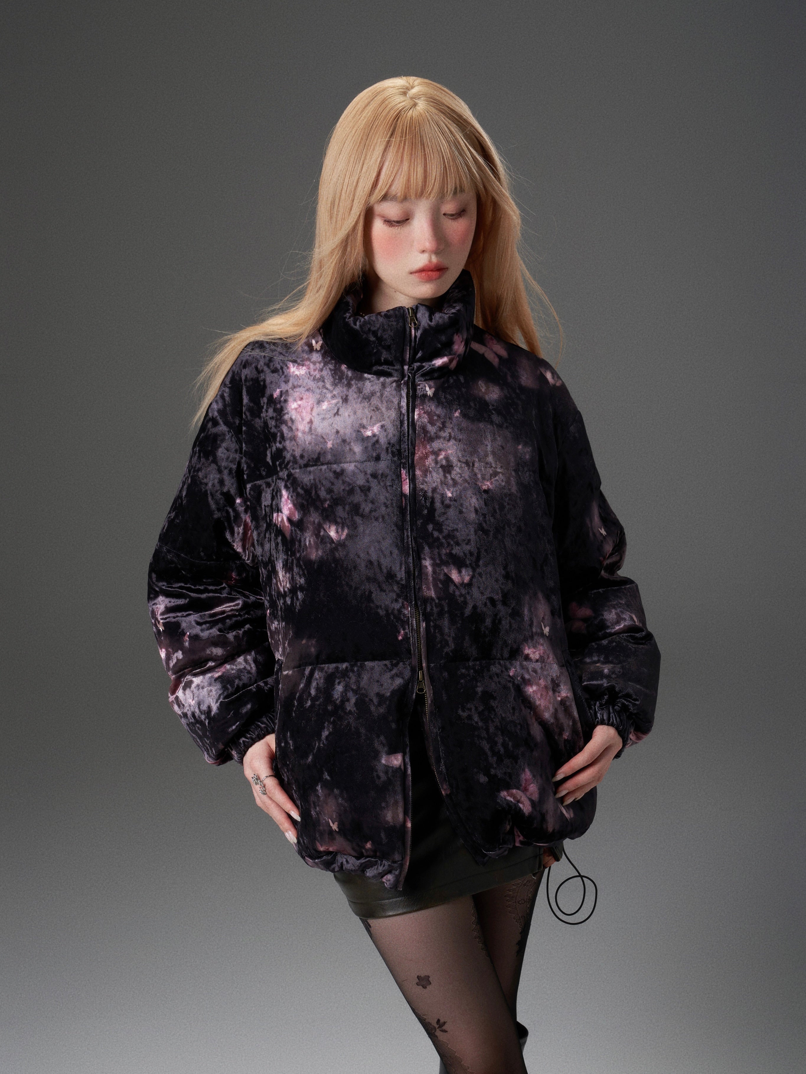 Schmetterlingsjacke aus Samt -Velvet Butterfly Down