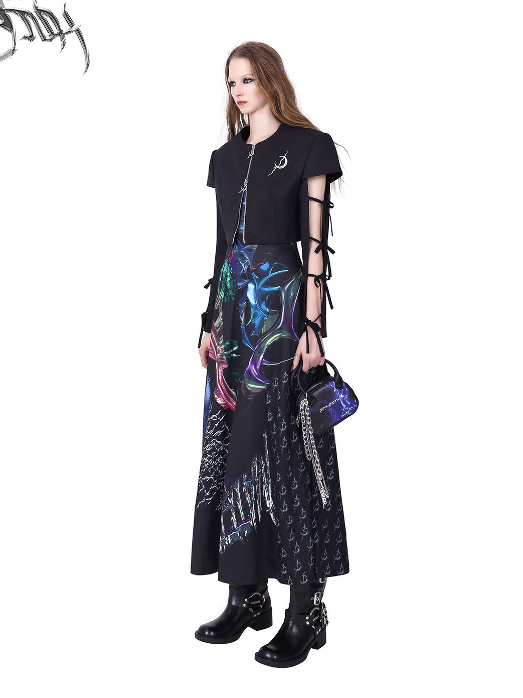 Three-dimensional Reconstruction Print Slip Dress