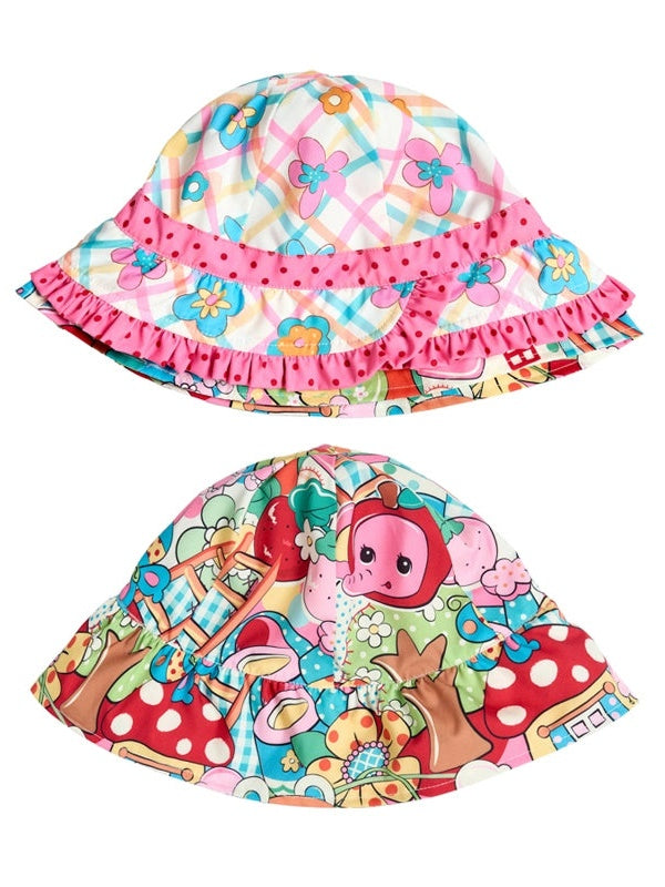 Cute Cartoon Fun Print Double-sided Fisherman Hat