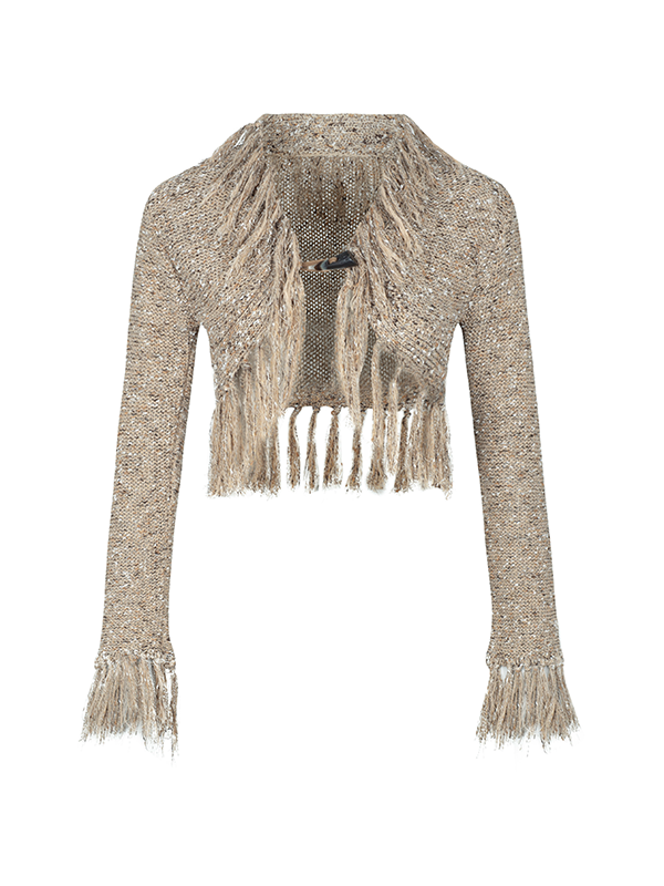 Conception de gland cardigan tricot court