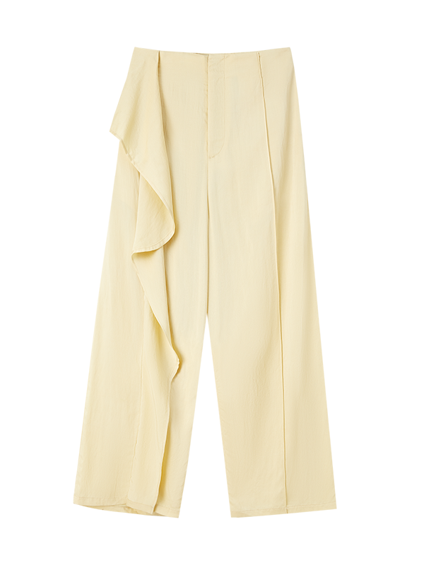 Loose-leaf Drape Wide-leg Casual Pants