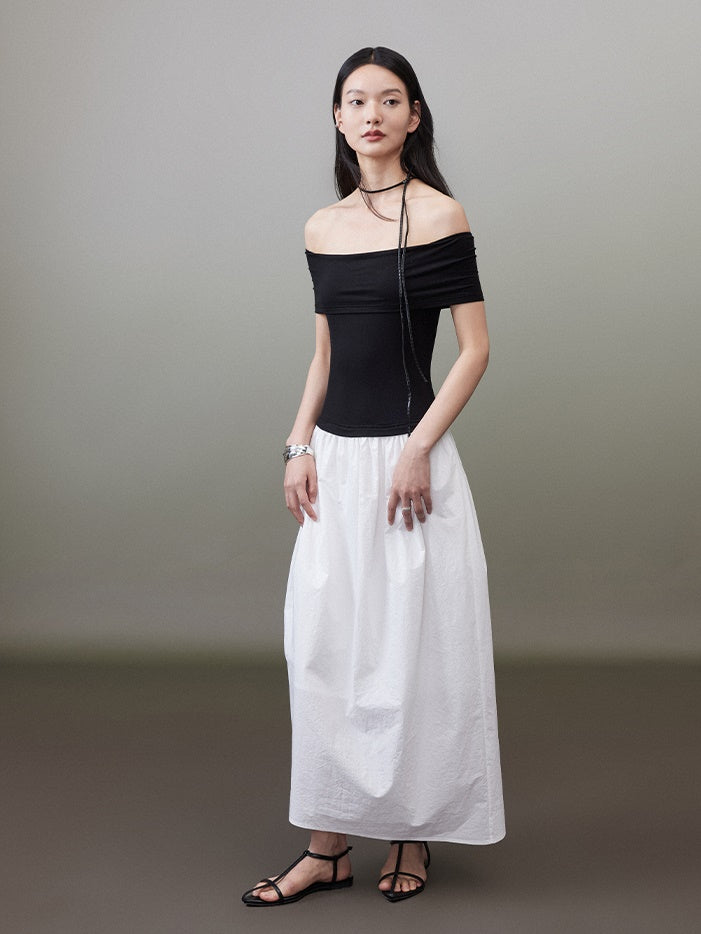 Monotone Stitching One-shoulder One-piece – ARCANA ARCHIVE