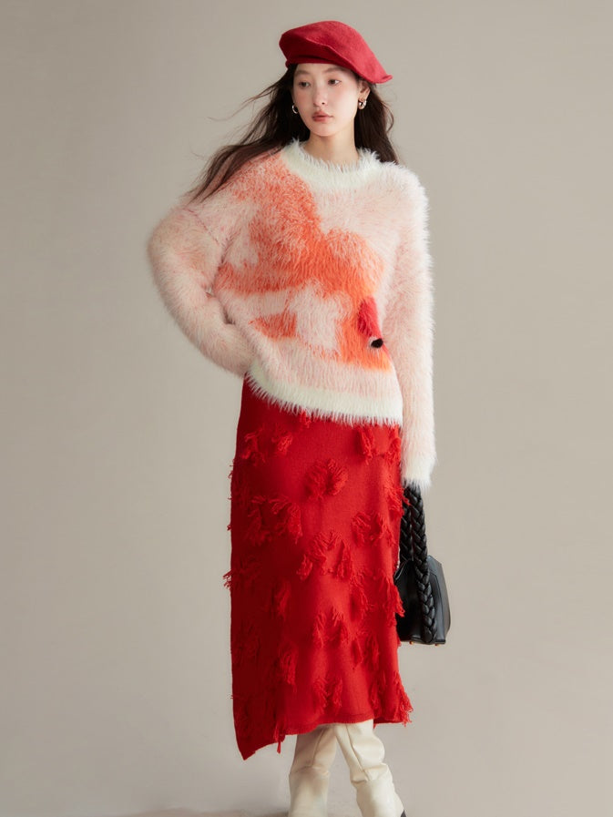 Goldfish Imitation Fur Loose Sweater