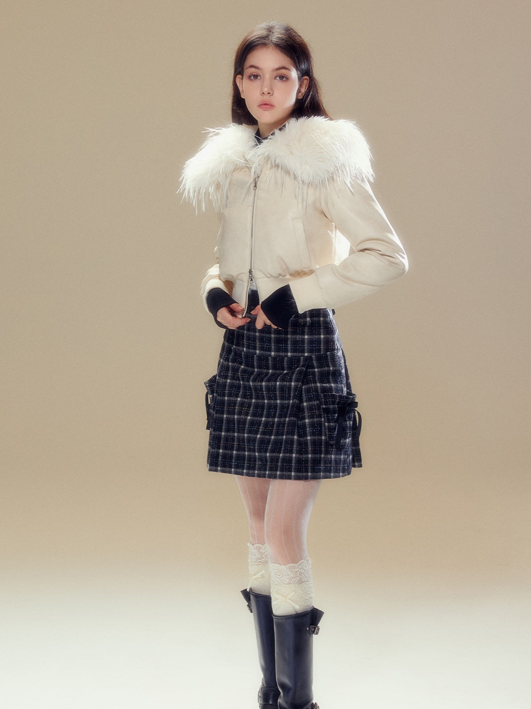 Reversible Lapel Curly Eco Friendly Fur Jacket