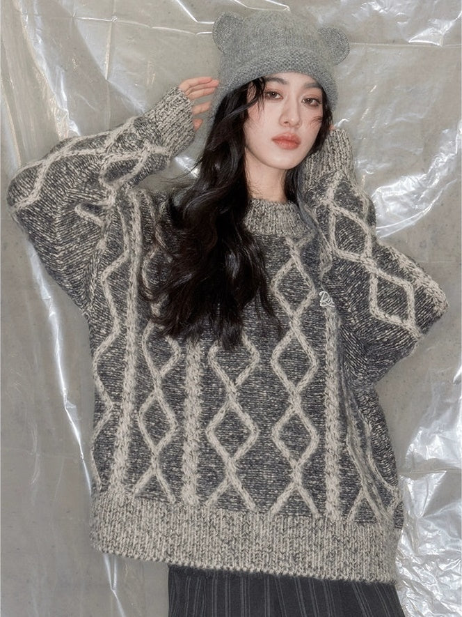 Cable Crew Neck Sweater