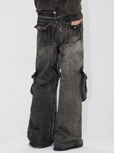 Zipper And Removable Pockets Work Jeans – ARCANA ARCHIVE