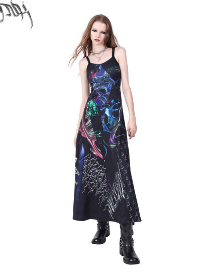 Three-dimensional Reconstruction Print Slip Dress