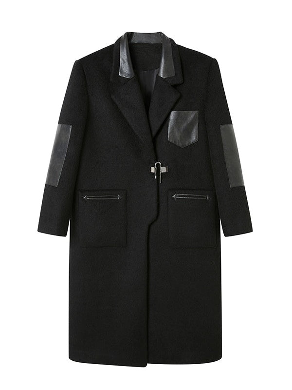 Leather Stitch Chester Coat