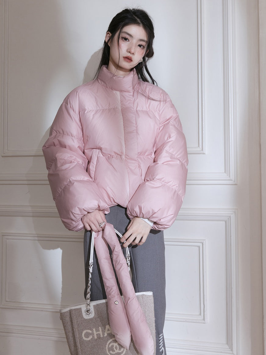 Rabbit Ear Collar Short Down Jacket