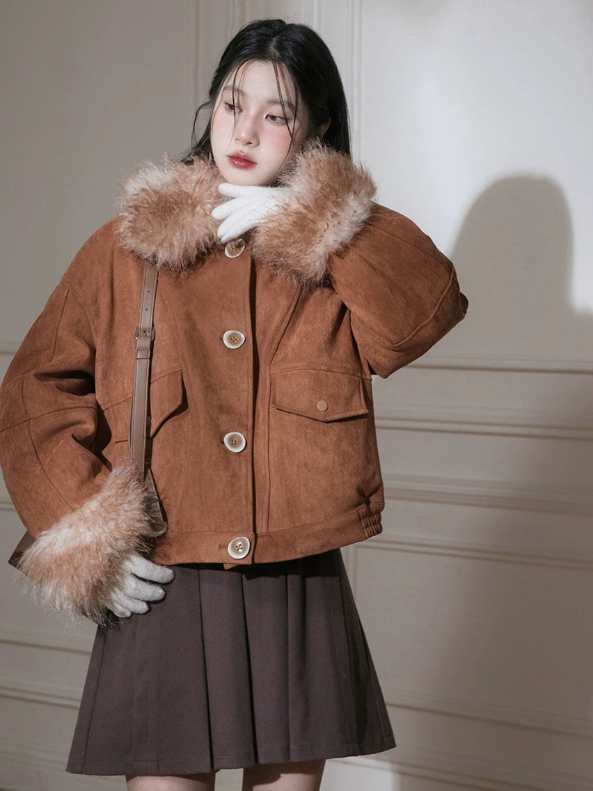 Fur Collar Short Down Jacket