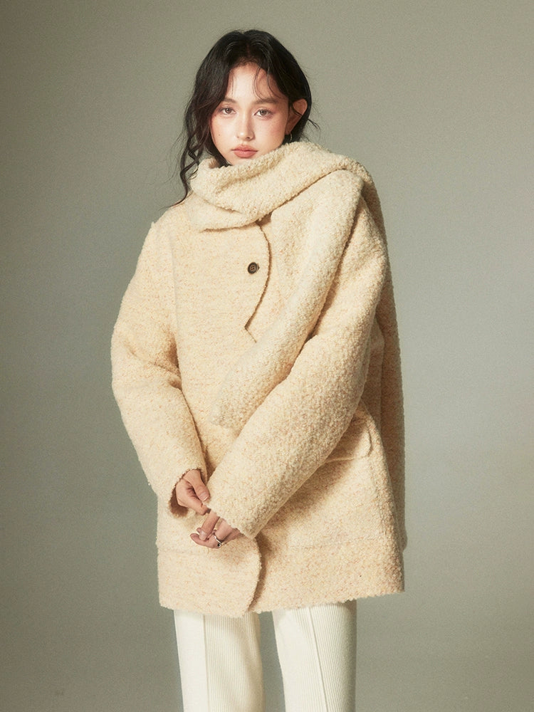 Round Neck Cloud Edge Coat